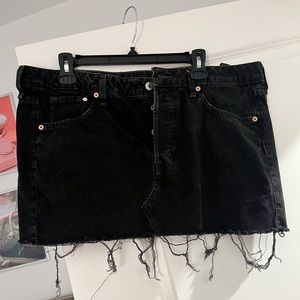 H&M Black Denim Skirt